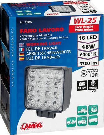 Lampa WL-25 Squareς Waterproof Headlights Car LED Universal 10 - 30V 48W 10.8cm 1pcs