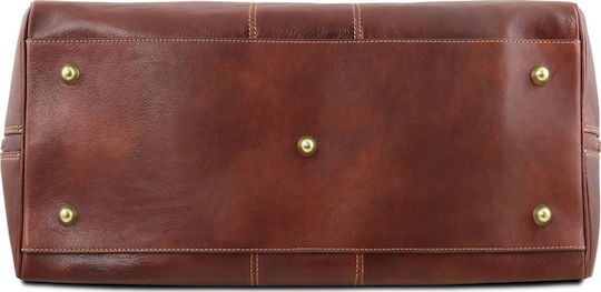 Tuscany Leather Lisbona Small Σακ Βουαγιάζ Σκούρο από Δέρμα M49εκ.