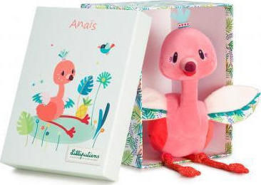 Lilliputiens Animal Anaïs Cuddly Flamingo made of Fabric for 0++ Months