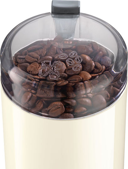 Bosch Râșniță electrică pentru cafea 180W cu capacitate de boabe 75gr Bej