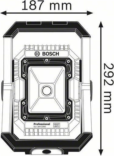 Bosch Προβολέας Εργασίας Επαναφορτιζόμενος LED με Φωτεινότητα έως 1900lm GLI 18V-1900