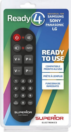 Superior Electronics Compatibil Telecomandă Ready4 pentru TV LG , Panasonic , Samsung și Sony