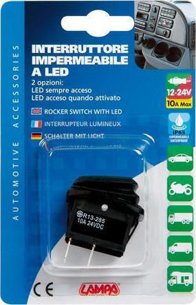 Lampa Rocker Comutator On/Off auto Comutator cu LED rezistent la apă 12V-24V Universal Verde