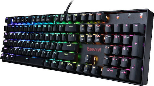 Redragon K551 RGB Mitra Гейминг Механична Клавиатура с Синьо по поръчка суичове и RGB подсветка (Английски US) Черен