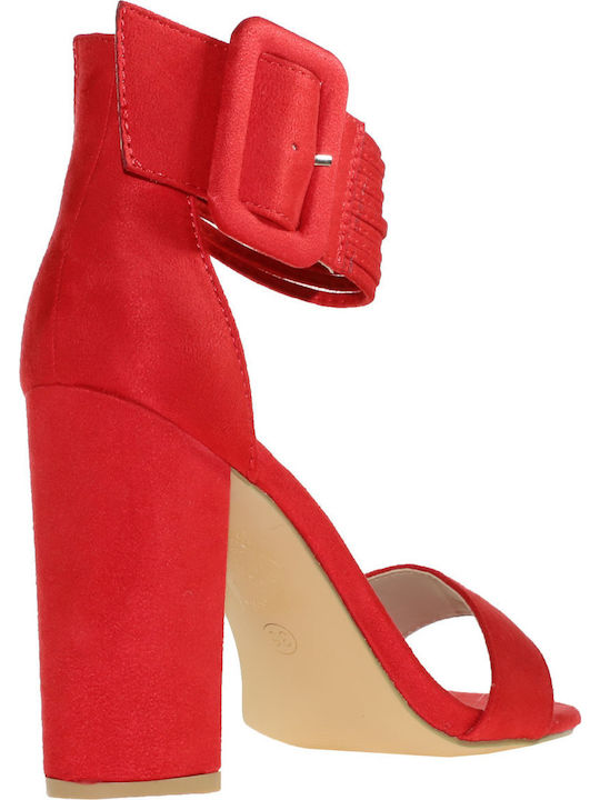 Suede Sandals Anatomic Red