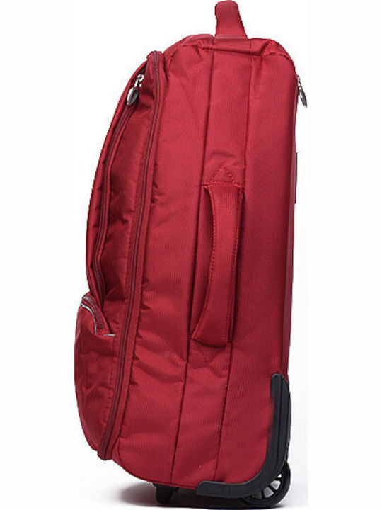 Airtex Paris Valiză De Călătorie Cabină Din Material Textil Roșie Cu 2 Roți Înălțime 50 Cm