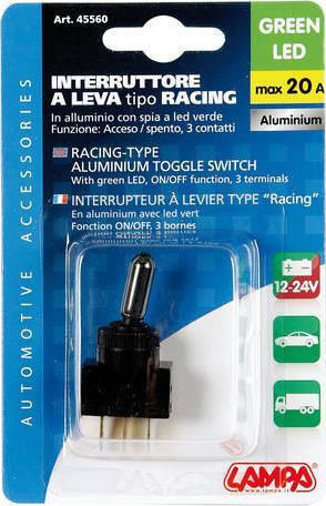 Lampa Racing Type Comutator On/Off auto Iluminare 12V Universal Verde