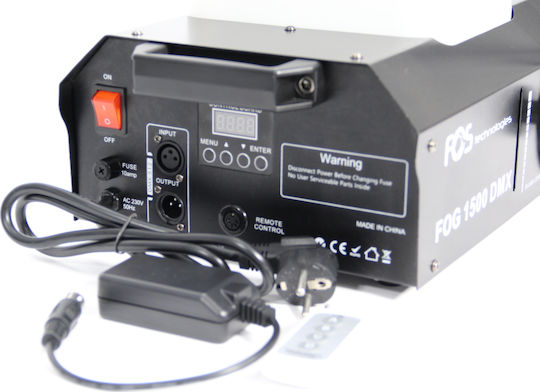 Fos Technologies FOG 1500 DMX Μηχανή Καπνού 1500W με Ασύρματο Χειριστήριο και Δυνατότητα Σύνδεσης με Κονσόλα Φωτισμού