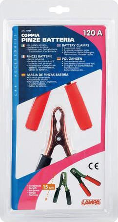 Lampa Κροκοδειλάκια Μπαταρίας 120Α 15cm