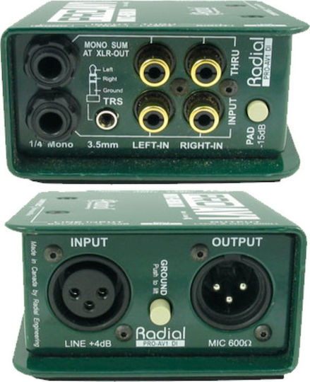 Radial PRO-AV1 Παθητικό DI Box 1 Καναλιού