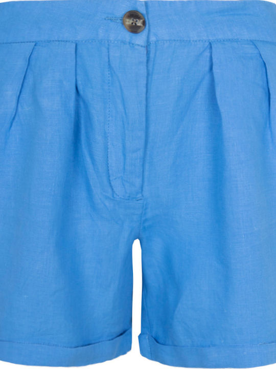 Pepe Jeans Emma Women's Linen Shorts Blue