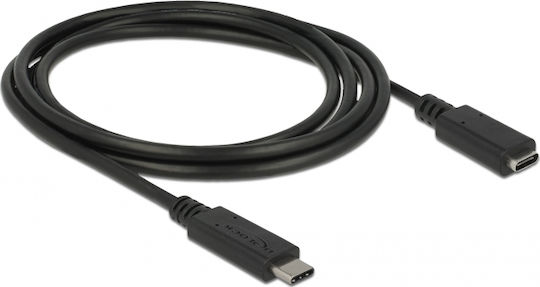 DeLock Regular USB 3.1 Cablu USB-C bărbătesc - USB-C female Negru 1.5m (85534)