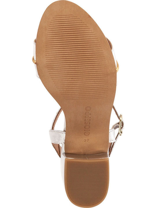 Leder Sandalen Silber