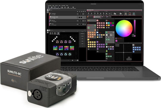 Sunlite SUNLITE-BC Interfață Controler De Iluminat Cu 256 Canale / 1 Intrare XLR Compatibil Sistem De Operare Windows Și Conexiune USB (Pentru PC)
