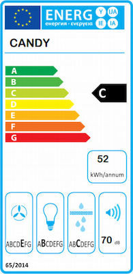 Candy CCC 60 W Απορροφητήρας Καμινάδα 60cm Λευκός