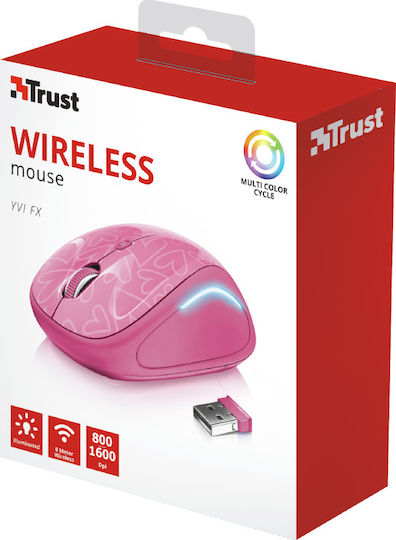 Trust Yvi FX Ασύρματο Ποντίκι Ροζ