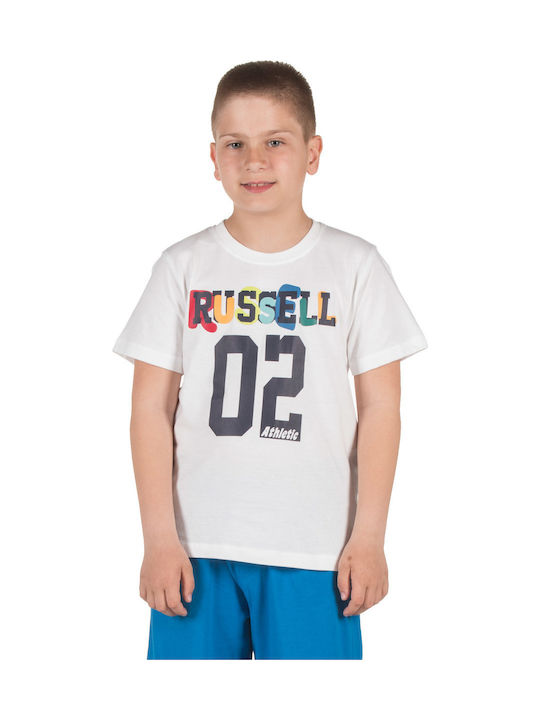 Russell Athletic Kinder-T-Shirt Weiß