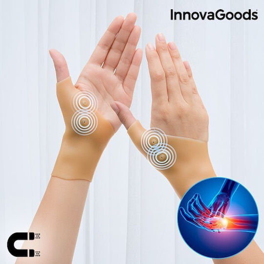InnovaGoods Magnetic Compression Wrist Brace with Thumb in Beige Color V0101030