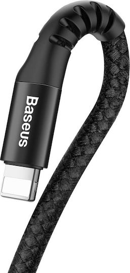 Baseus Fish Eye Braided / Spiral USB to Lightning Cable Μαύρο 1m (CALSR-01)