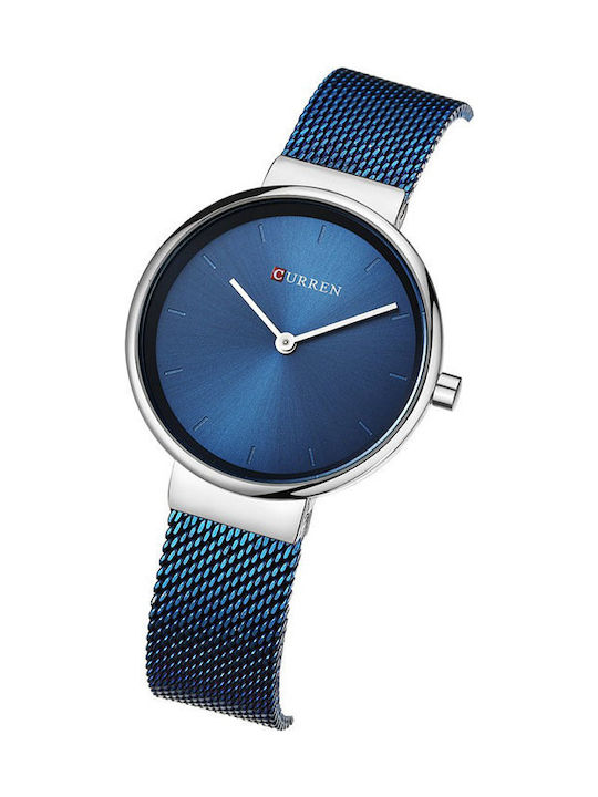 Curren Watch with Blue Metal Bracelet