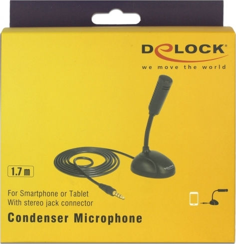 DeLock 65872 Kondensator Mikrofon 3.5mm Gooseneck Für Mobil