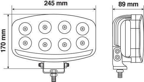 Lampa Pluton Nix Squareς Waterproof Headlights Car LED Universal 10 - 30V 64W 24.5cm 1pcs