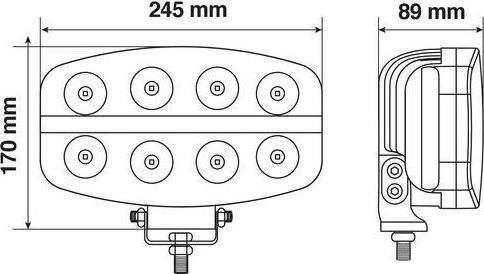Lampa Pluton Nova Squareς Waterproof Headlights Car LED Universal 10 - 30V 64W 24.5cm 1pcs