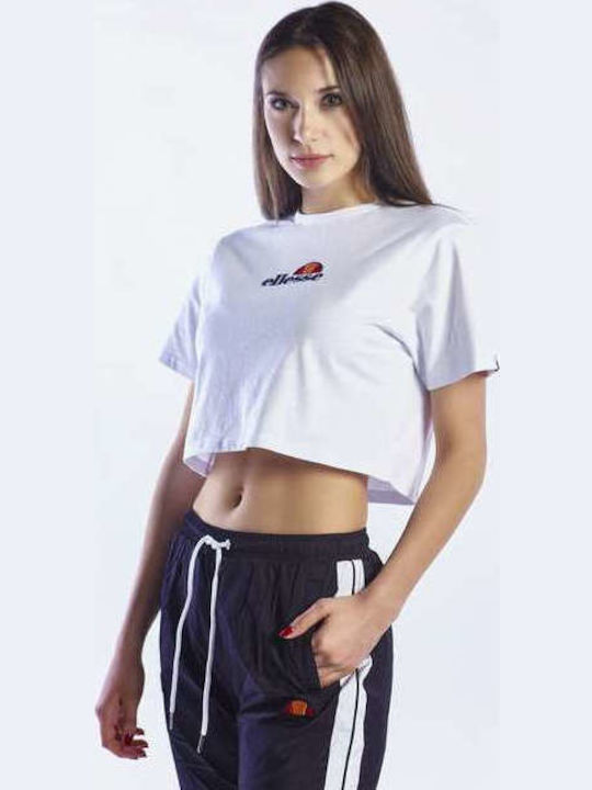 Fireball Women's Athletic Crop Top Short Sleeve White