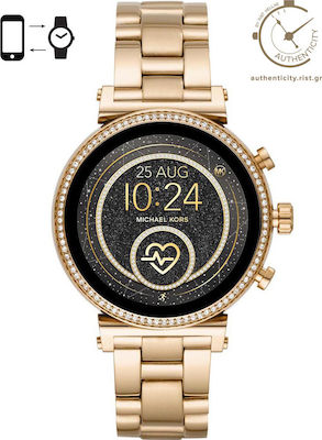 michael kors mkt5023 access sofie gold tone ladies smartwatch