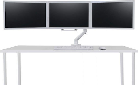 Ergotron HX Επιτοίχια Βάση για 3 Οθόνες έως 24" Ασημί