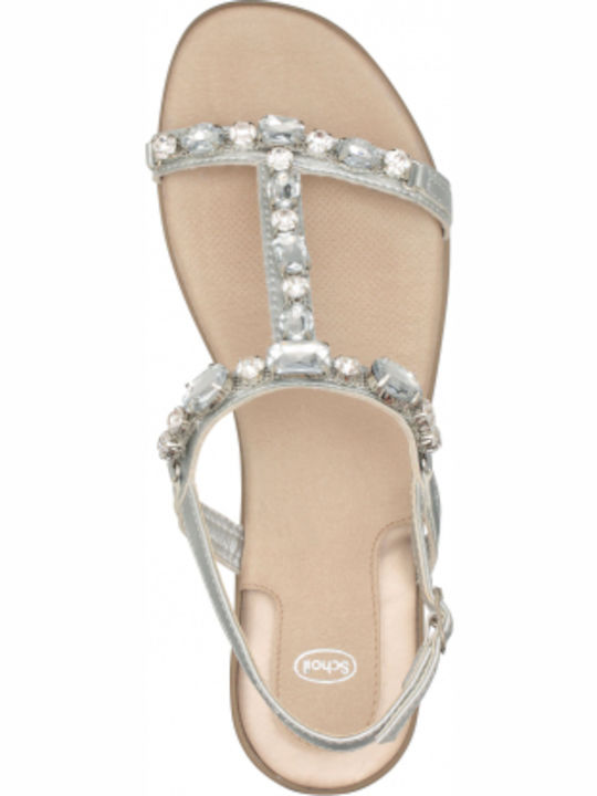 Klio Leder Damen Sandalen Anatomisch mit Chunky niedrigem Absatz in Weiß Farbe
