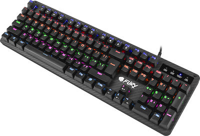 Natec Tornado Gaming Μηχανικό Πληκτρολόγιο με Custom Blue διακόπτες και Φωτιζόμενα πλήκτρα (Αγγλικό US)