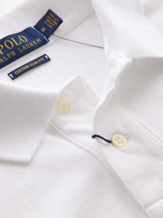 Polo Bluza Tricou Cu Mânecă Scurtă Albă