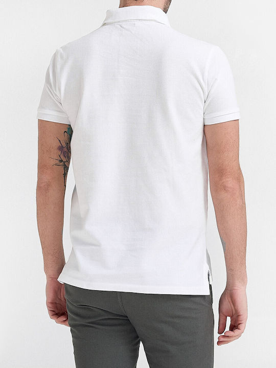Polo Bluza Tricou Cu Mânecă Scurtă Albă