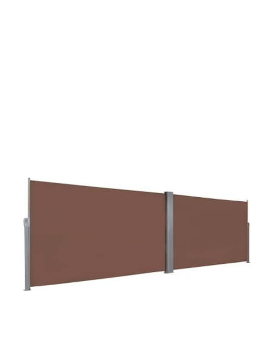 vidaXL Rulou lateral de umbrire Grădină Maro x6m