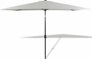 Quadratischer Metall-Geflecht Garten- und Terrassen-Sonnenschirm Ecru 2x2m