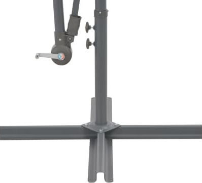 Professional Umbrella Hanging Round Aluminum Red with Base D3.5m
