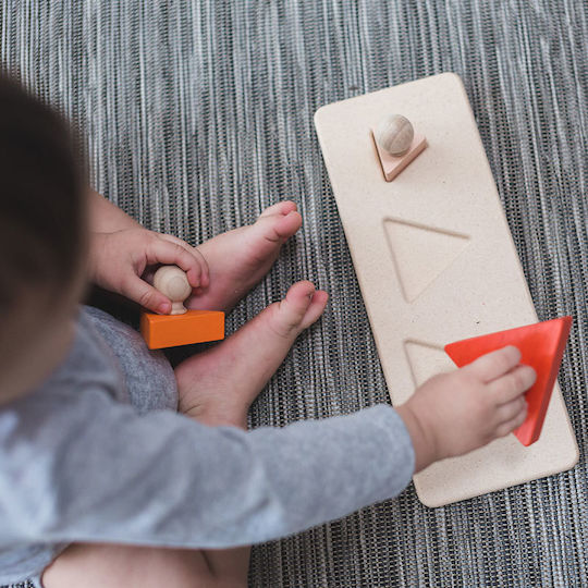 Ξύλινο Παιδικό Puzzle Σφηνώματα Τρίγωνα 3pcs Plan Toys