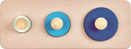 Wooden Kids Peg Puzzle Circles for 1+ Years 3pcs Plan Toys
