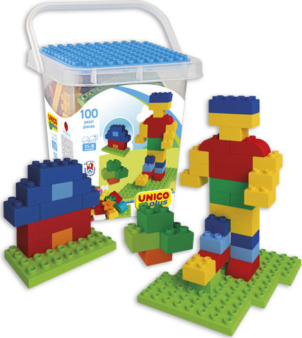 Androni Giocattoli Blocks Small Bricks Unico Plus for 1.5-5 years old Years 100pcs