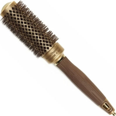 Olivia Garden Nanothermic C+ I Brush Hair for Straightening Gold 34mm