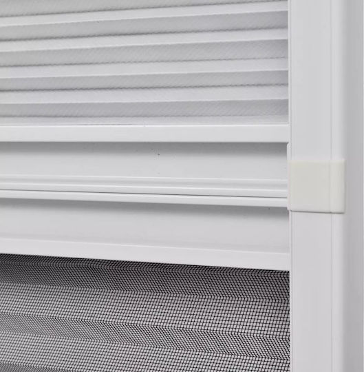 vidaXL Σίτα Παραθύρου Πλισέ από Fiberglass Μαύρη με Πλαίσιο 80x60cm