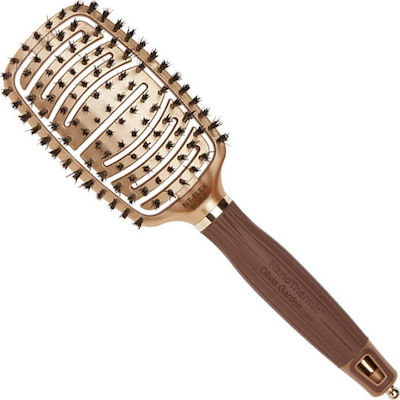 Olivia Garden Nanothermic C+ I Flex Brush Hair for Hair Styling Gold