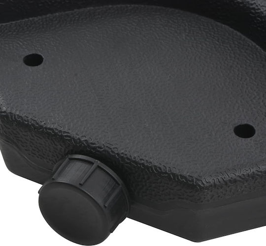 vidaXL Βάση Ομπρέλας Νερού-Άμμου Πλαστική 75mm 60lt Τετράγωνη Μαύρη