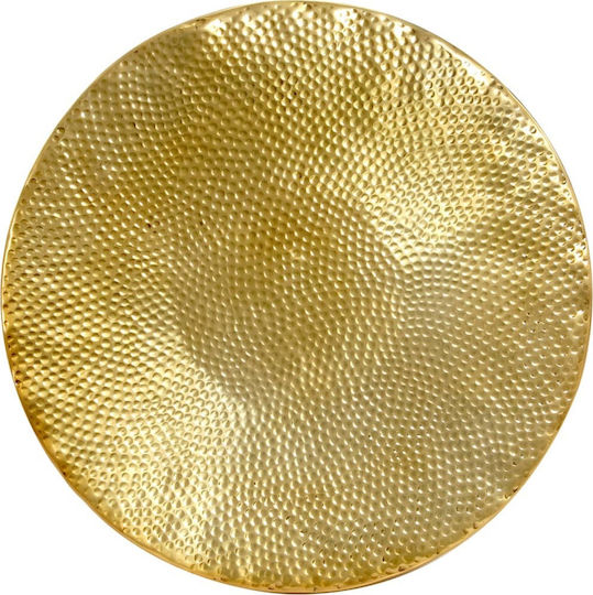 Masa De Cafea Centrală Rotundă Din Aluminiu Bronzat M70xL70xÎ30cm