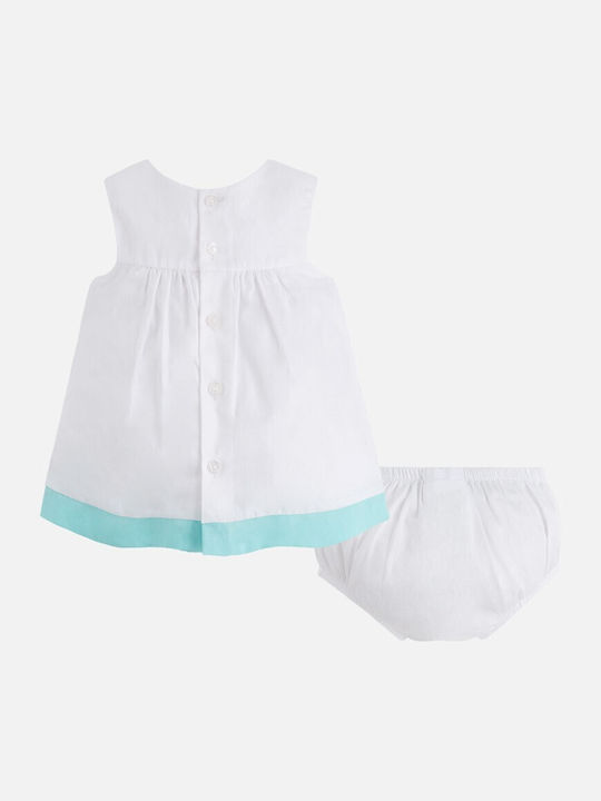 Rochie pentru Copii Fără mâneci Satin Alb