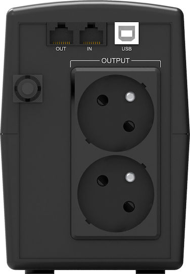 Powerwalker Basic VI 1000 STL FR UPS Line-Interactive 1000VA 600W with 2 Schuko Power Plugs