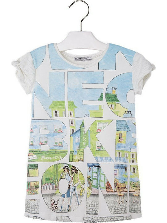 Mayoral Kids Dress Short Sleeve Multicolour