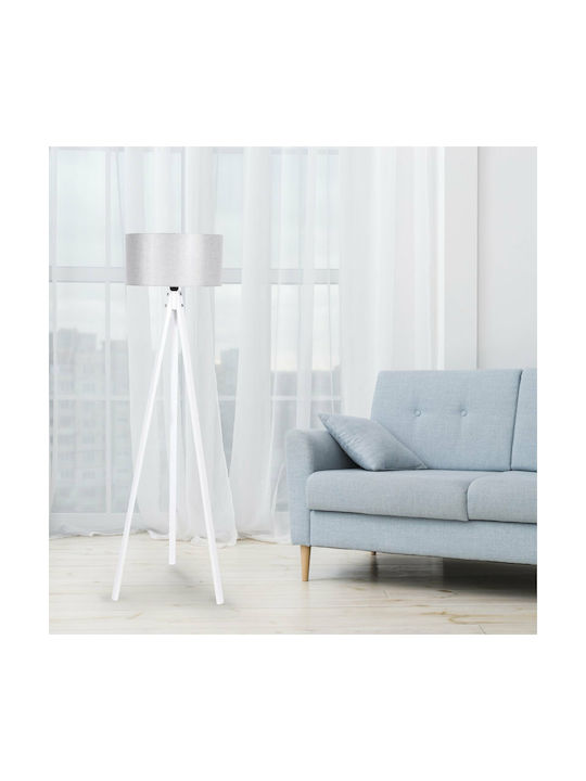 Fylliana Floor Lamp H150xW40cm. with Socket for Bulb E27 White