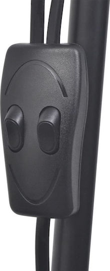 vidaXL Lampa de podea Î180xL22.5cm. cu Soclu pentru Bec E27 Negru